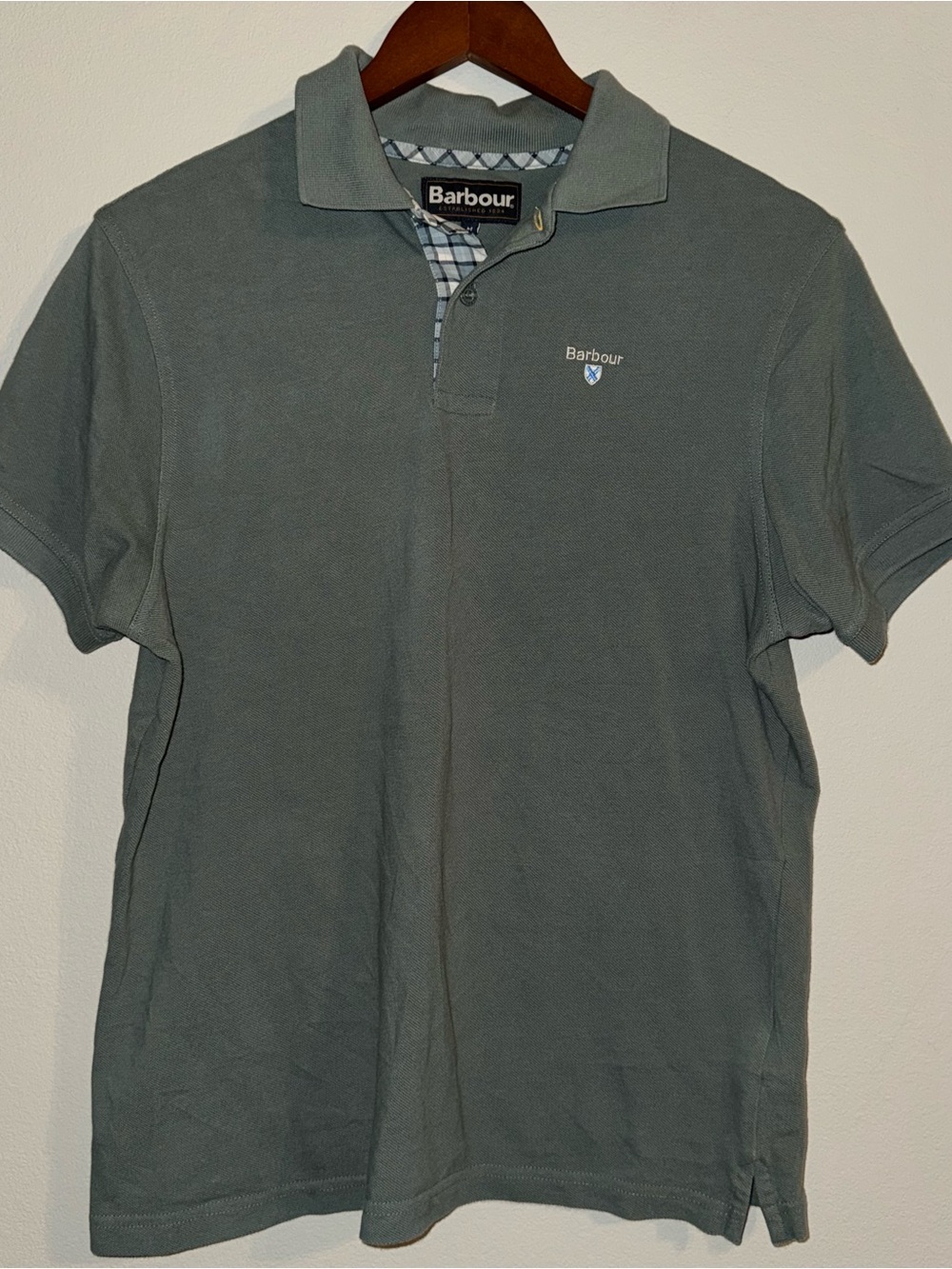 Barbour Tartan Piqué Polo Shirt Medium